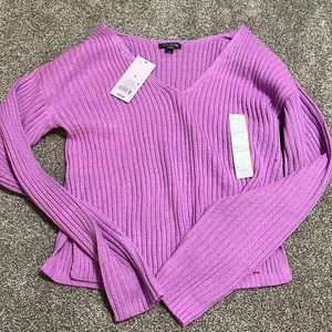 purple wild fable v neck sweater